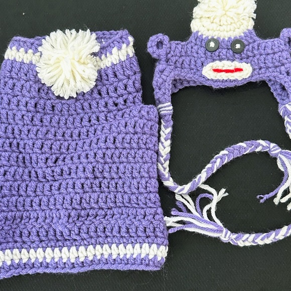 Sock monkey Dog sweater for a small dogs. Hand made. Free gift w/this purchase. - Picture 2 of 3